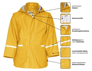 Playshoes 408638 Giacca Impermeabile - Regenjacke Basic, 104 cm, Giallo (12 Gelb) - 7