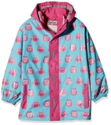 Playshoes Mädchen Regenjacke Eulen Regenmantel, Türkis (Türkis 15),116 - 1