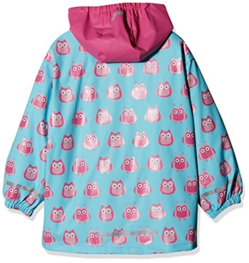 Playshoes Mädchen Regenjacke Eulen Regenmantel, Türkis (Türkis 15),116 - 4