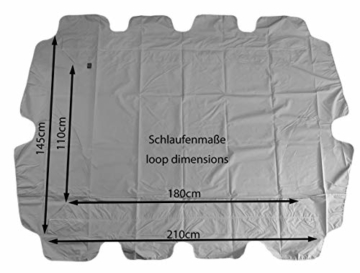 QUICK STAR Ersatzdach Gartenschaukel Universal 145x210 cm Hollywoodschaukel 3 Sitzer Sand UV 50 Ersatz Bezug Sonnendach Schaukel Dach - 5
