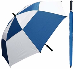 RainStoppers Windbuster Golfschirm 152,4 cm, Royal/Weiß, 60-Inch - 1