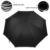 Regenschirm 62 Zoll Größe XXL Schirm Leicht Fiberglas Golfschirm mit Reflexstreifen Automatik Öffnen Stockschirme Windfeste und Sturmsicher Partnerschirm (Schwarz) - 3