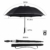 Regenschirm 62 Zoll Größe XXL Schirm Leicht Fiberglas Golfschirm mit Reflexstreifen Automatik Öffnen Stockschirme Windfeste und Sturmsicher Partnerschirm (Schwarz) - 4