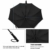 Regenschirm 62 Zoll Größe XXL Schirm Leicht Fiberglas Golfschirm mit Reflexstreifen Automatik Öffnen Stockschirme Windfeste und Sturmsicher Partnerschirm (Schwarz) - 5