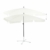 Relaxdays Sonnenschirm rechteckig, 200 x 120 cm Strandschirm, höhenverstellbarer Gartenschirm mit Kippfunktion, weiß - 4