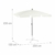 Relaxdays Sonnenschirm rechteckig, 200 x 120 cm Strandschirm, höhenverstellbarer Gartenschirm mit Kippfunktion, weiß - 7
