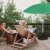 Relaxdays Sonnenschirmständer halbrund, wetterfest, schwer, Garten & Terrasse, Stockgröße 38 mm, BxT: 50 x 32 cm, braun - 4