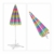 Relaxdays Strandschirm gestreift, höhenverstellbarer Sonnenschirm, Gartenschirm mit 50+ UV-Schutz, HD 210 x 170 cm, bunt - 3