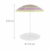 Relaxdays Strandschirm gestreift, höhenverstellbarer Sonnenschirm, Gartenschirm mit 50+ UV-Schutz, HD 210 x 170 cm, bunt - 6