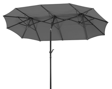 Schneider Sonnenschirm Salerno, anthrazit, ca. 300 x 150 cm, rechteckig - 1