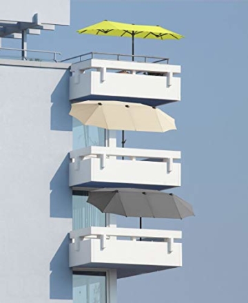 Schneider Sonnenschirm Salerno, anthrazit, ca. 300 x 150 cm, rechteckig - 2