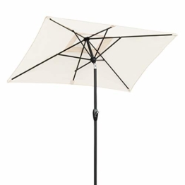 Sekey 210 × 140 cm Aluminum Sonnenschirm Marktschirm Gartenschirm Terrassenschirm Sonnenschutz UV 50+ Rechteckig - 1