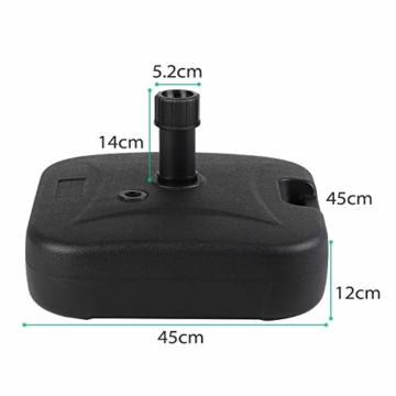 Sekey Marktschirmständer Sonnenschirmständer für Schirmstöcke bis 32-38 mm,schwarz,24kg - 6