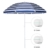 Sekey® Sonnenschirm 160 cm Marktschirm Gartenschirm Terrassenschirm Blaue weiße Streifen Rund Sonnenschutz UV20+ - 4