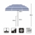 Sekey® Sonnenschirm 160 cm Marktschirm Gartenschirm Terrassenschirm Blaue weiße Streifen Rund Sonnenschutz UV20+ - 6