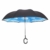 sharprepublic Umgedrehter Regenschirm mit C-Griff, Reverse Regenschirm umgekehrter Schirm Inside Out öffnet anders herum Golfschirm Stockschirm - Blauer Himmel Weiße Wolke - 4