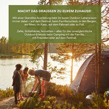 Skandika Kuppelzelt Daytona 6 Personen | Familienzelt mit 3 Schlafkabinen, 3000 mm Wassersäule, 195 cm Stehhöhe, Moskitonetze, Sonnensegel | Campingzelt für Familie und Freunde (beige/braun) - 6