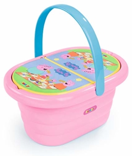Smoby 310589 – Peppa Wutz Picknick-Korb – Spielset mit Spielzeug-Teeservice (20 Teile), inkl. Teller, Besteck, Becher, für Kinder ab 3 Jahren, rosa - 1