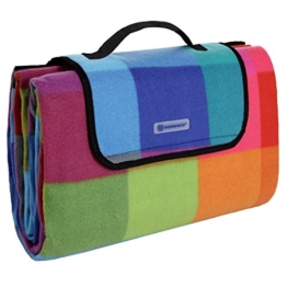 SONGMICS 195 x 150 cm Picknickdecke Fleece Wasserdicht GCM61C - 1