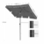 SONGMICS Sonnenschirm für Balkon, rechteckiger Gartenschirm, 180 x 125 cm, UV-Schutz bis UPF 50+, knickbar, Schirmtuch mit PA-Beschichtung, für Garten, Terrasse, ohne Ständer, grau GPU180G01 - 7