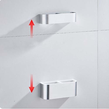 Sport Tent-Schirmständer Wand Regenschirmständer Wasserauffangschale Wandschirmständer für Flur Zuhause und Büro (Matt Silber) - 6