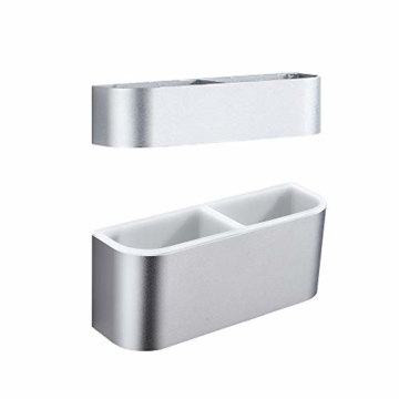 Sport Tent-Schirmständer Wand Regenschirmständer Wasserauffangschale Wandschirmständer für Flur Zuhause und Büro (Matt Silber) - 10