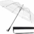 Sternenfunke Regenschirm sehr groß XXXL Ø150 cm transparent, Komfort Druckknopf, mit Tragehülle, Automatik, Perfekt als durchsichtiger Partnerschirm, Hochzeitsschirm oder Golfschirm - Rand weiß - 1