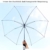 Sternenfunke Regenschirm sehr groß XXXL Ø150 cm transparent, Komfort Druckknopf, mit Tragehülle, Automatik, Perfekt als durchsichtiger Partnerschirm, Hochzeitsschirm oder Golfschirm - Rand weiß - 7