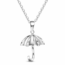 Sweetiee 925 Sterling Silber Regenschirm Anhaenger Halsketten Damenschmuck Mit Geschenkbox Liebe Elegant Schoen - 1