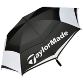 TaylorMade TM Tour Double Canopy Golfschirm, Schwarz/Weiß/Grau, 64" - 1