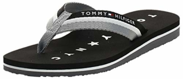 Tommy Hilfiger Damen Tommy Loves NY Beach Sandal Zehentrenner, Schwarz (Black 990), 39 EU - 1