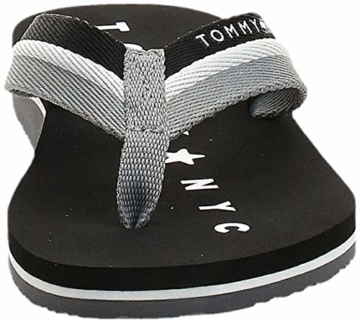 Tommy Hilfiger Damen Tommy Loves NY Beach Sandal Zehentrenner, Schwarz (Black 990), 39 EU - 5