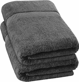 Utopia Towels - Badetuch groß aus Baumwolle 600 g/m², 2er Pack - Duschtuch, 90 x 180 cm (Grau) - 1