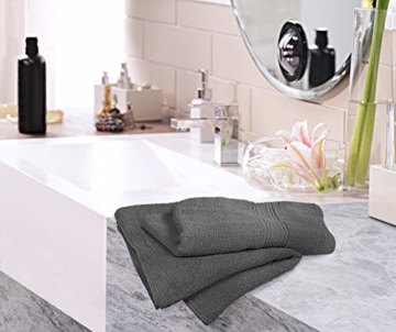 Utopia Towels - Handtücher Set aus Baumwolle 600 GSM - 100% Baumwolle, 41 x 71 cm - 6er Pack (Grau) - 3