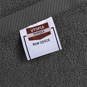 Utopia Towels - Handtücher Set aus Baumwolle 600 GSM - 100% Baumwolle, 41 x 71 cm - 6er Pack (Grau) - 5
