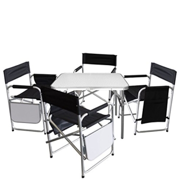 Wohaga Campingtisch klappbarer Alutisch 75x55x60cm mit Tragefunktion - Klapptisch Gartentisch Beistelltisch Falttisch Picknicktisch Aluminiumtisch faltbar und höhenverstellbar - 4