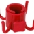 XinYiC Haken für Strandschirme, zum Aufhängen, mit 4 Zinken, für Handtücher, Taschen, Hüte, Rot - 1