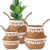 Yesland 3 Stück Boho Woven Seagrass Belly Basket Natürliche Lagerpflanze Korb Spielzeugkorb Lebensmittelkorb Pflanzentopf Wäsche & Picknickkorb für Wohnzimmer - 3 Größen - 1