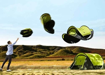 Zenph Pop Up Zelt, Automatisches Outdoor-Zelt für 2-3 Personen Schnellöffnungs Wurfzelt mit Tragetasche, Grüne - 3