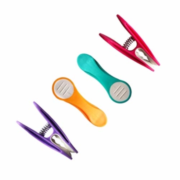 48 Wäscheklammern Soft Grip Softgrip Soft Touch Softtouch (Lila, Türkis, Gelb, Pink, Weiß) - 3