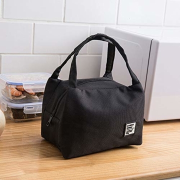 Allegorly Kühltasche Klein Leicht Lunch Tasche Isoliertasche Faltbar Wasserdicht Reißverschluss Lunchtasche klein Isoliertasche Lunchbag Thermotasche für Arbeit Schule und unterwegs - 3