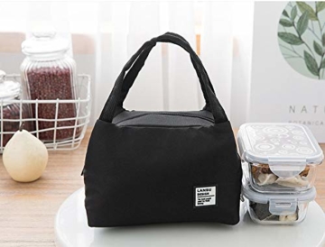 Allegorly Kühltasche Klein Leicht Lunch Tasche Isoliertasche Faltbar Wasserdicht Reißverschluss Lunchtasche klein Isoliertasche Lunchbag Thermotasche für Arbeit Schule und unterwegs - 7