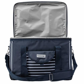 anndora Kühltasche XL blau weiß gestreift 40 L - Kühlbox Isoliertasche Picknicktasche - 5