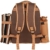 apollo walker Picknick-Rucksack für 4 Personen mit Kühlfach, abnehmbarem Flaschen-/Weinhalter, Fleece-Decke, Teller und Besteck-Set, perfekt für Outdoor, Sport, Wandern, Camping, Grillen (Kaffee) - 3