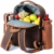 apollo walker Picknick-Rucksack für 4 Personen mit Kühlfach, abnehmbarem Flaschen-/Weinhalter, Fleece-Decke, Teller und Besteck-Set, perfekt für Outdoor, Sport, Wandern, Camping, Grillen (Kaffee) - 5