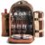 apollo walker Picknick-Rucksack für 4 Personen mit Kühlfach, abnehmbarem Flaschen-/Weinhalter, Fleece-Decke, Teller und Besteck-Set, perfekt für Outdoor, Sport, Wandern, Camping, Grillen (Kaffee) - 1