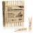 com-four® 60x Wäscheklammern aus Holz - Nachhaltige Holzklammern aus Birkenholz - unbehandelte Holzwäscheklammern zum Wäscheaufhängen und Basteln (060 Stück - Birke) - 1