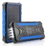 DJROLL 36000mAh Qi Wireless Solar Powerbank mit 4 USB/Typ C Ausgängen und LED-Lampe, Tragbares Outdoor Wasserdichtem Power Bank Solarpanel Kompatibel für iPhone Samsung Smartphones - 1