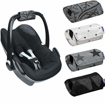DOOKY Armpolster/Griffpolster ** XL-Polster gegen schmerzhaftes Einschneiden ** Für Maxi Cosi, Römer etc. ** (Black Tribal) - 1