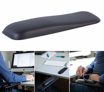 Gel-Buddy chair Die Armauflage für den Bürostuhl Gaming-Stuhl oder Schreibtischstuhl, Farbe:schwarz, Größe:15 x 5cm - 1